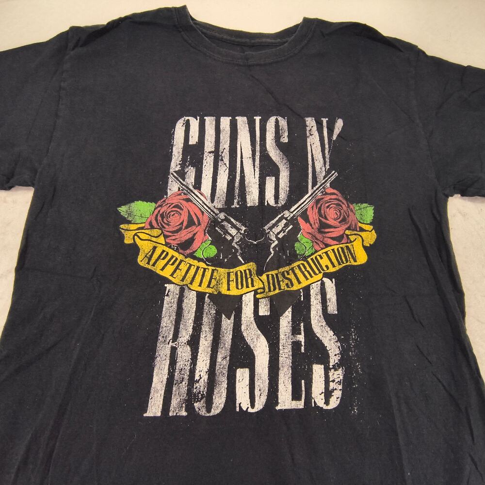 Guns N Roses Short Sleeve Crew Neck Band T Shirt Mens Size Small S Black
